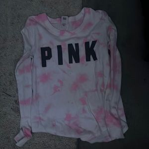 pink brand long sleeve pink shirt